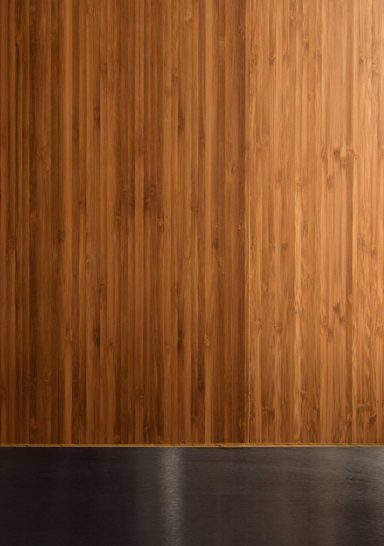 Plyboo and stainless steel kitchen detail